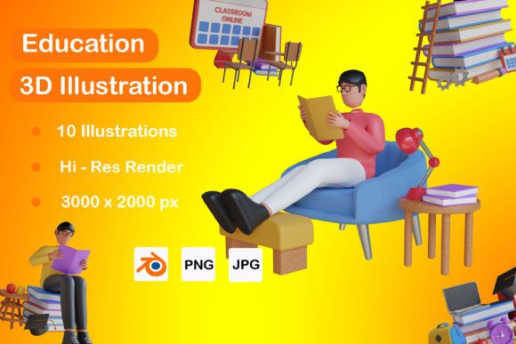 3D Education Pack: Visual Assets for Modern Design