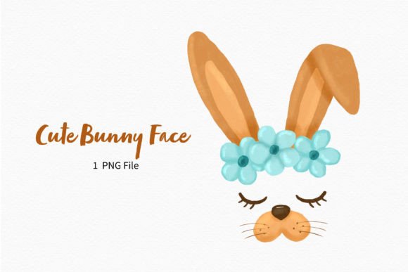 Adorable Easter Designs: Cute Bunny Face Clipart