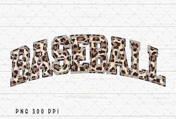 Baseball Arched Leopard Sublimation PNG: A Bold Design Asset
