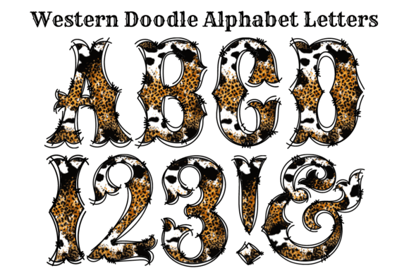 Cow Leopard Doodle Alphabet: Bold Letters for Creative Projects
