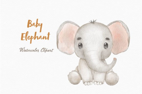 Cute Elephant Watercolor Clipart Baby: A Designer's Delight