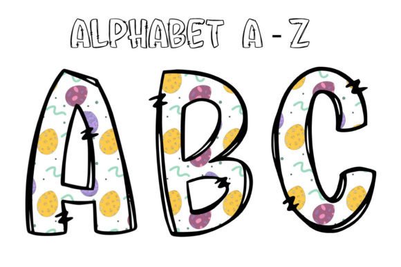 Easter Egg Alphabet Doodle Sublimation: A Playful Design Toolkit