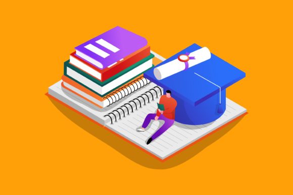 Flat Illustration Graduation Note: A Fresh Take on Academic Style