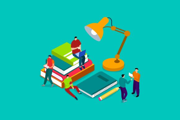 Flat Illustration Group Study: Your Go-To for Dynamic Education Design