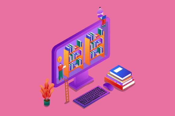 Flat Illustration Online Tutor: A Modern Design Asset