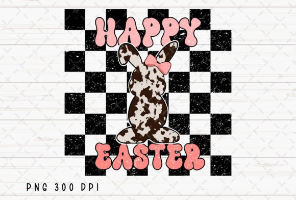 Happy Easter Cow Hide Bunny Rabbit: A Playful Design Asset