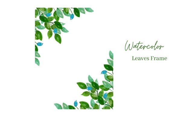 Watercolor Leaves Frame: Elevate Your Summer Wedding Designs
